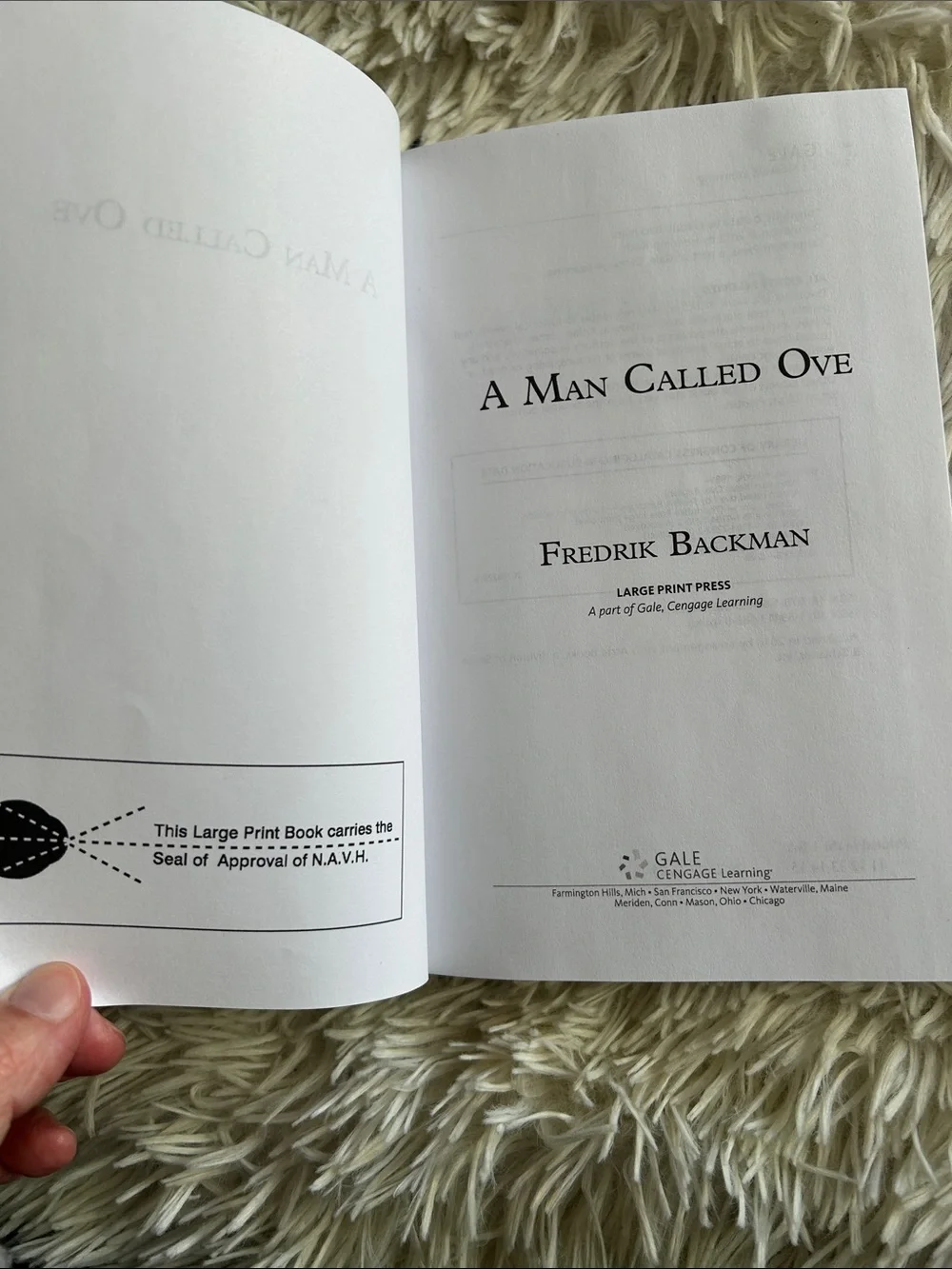 A Man Called Ove by Fredrik Backman - Blue Cover, large print - Picture 5 of 5